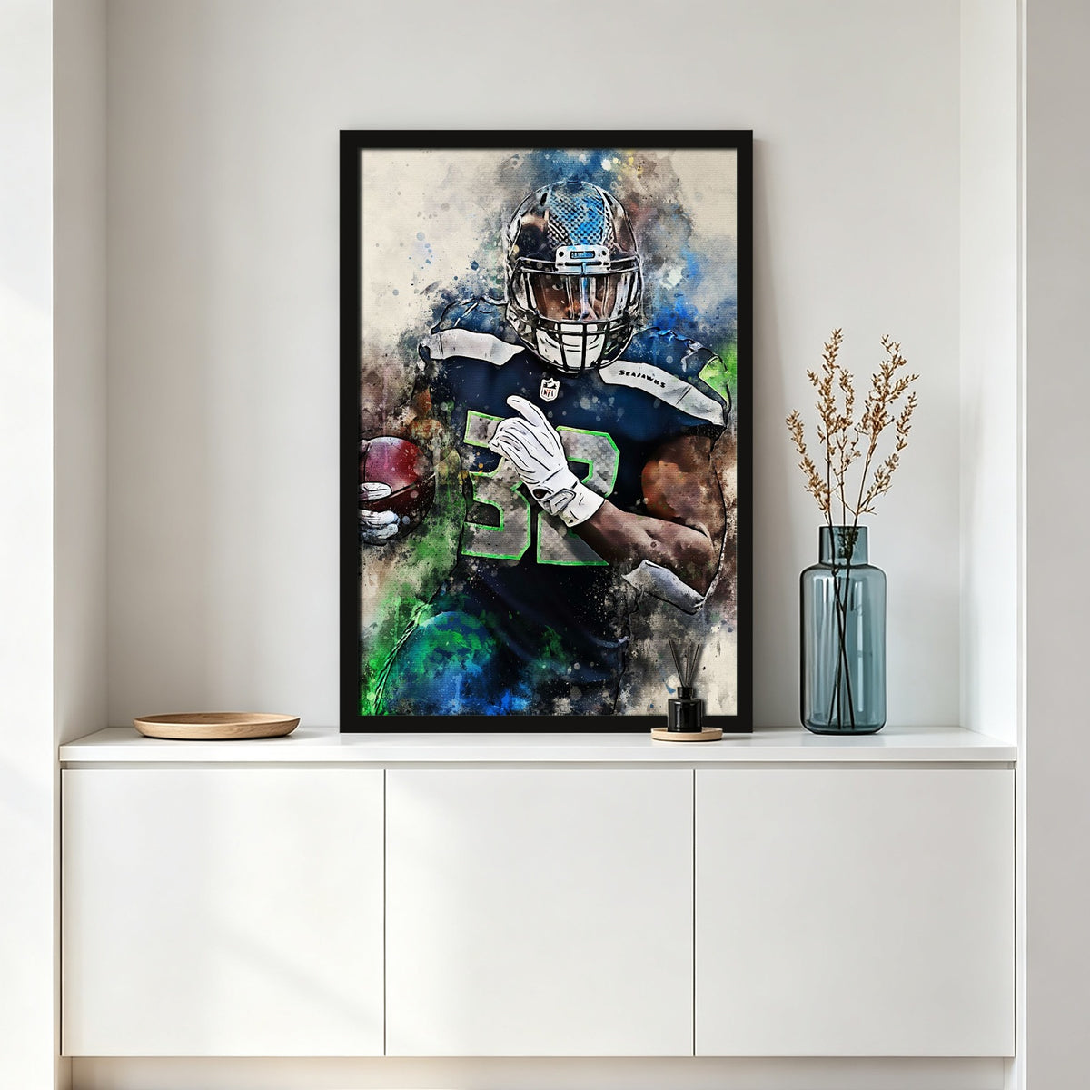 Chris Carson Celebrity Sports Art Poster School Dining Room Decoration 0 Canvas Wall Art Poster Decor Gift