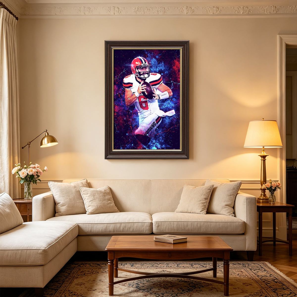 Baker Mayfield Sports Celebrity Art Deco Poster 1 Canvas Wall Art Poster Decor Gift