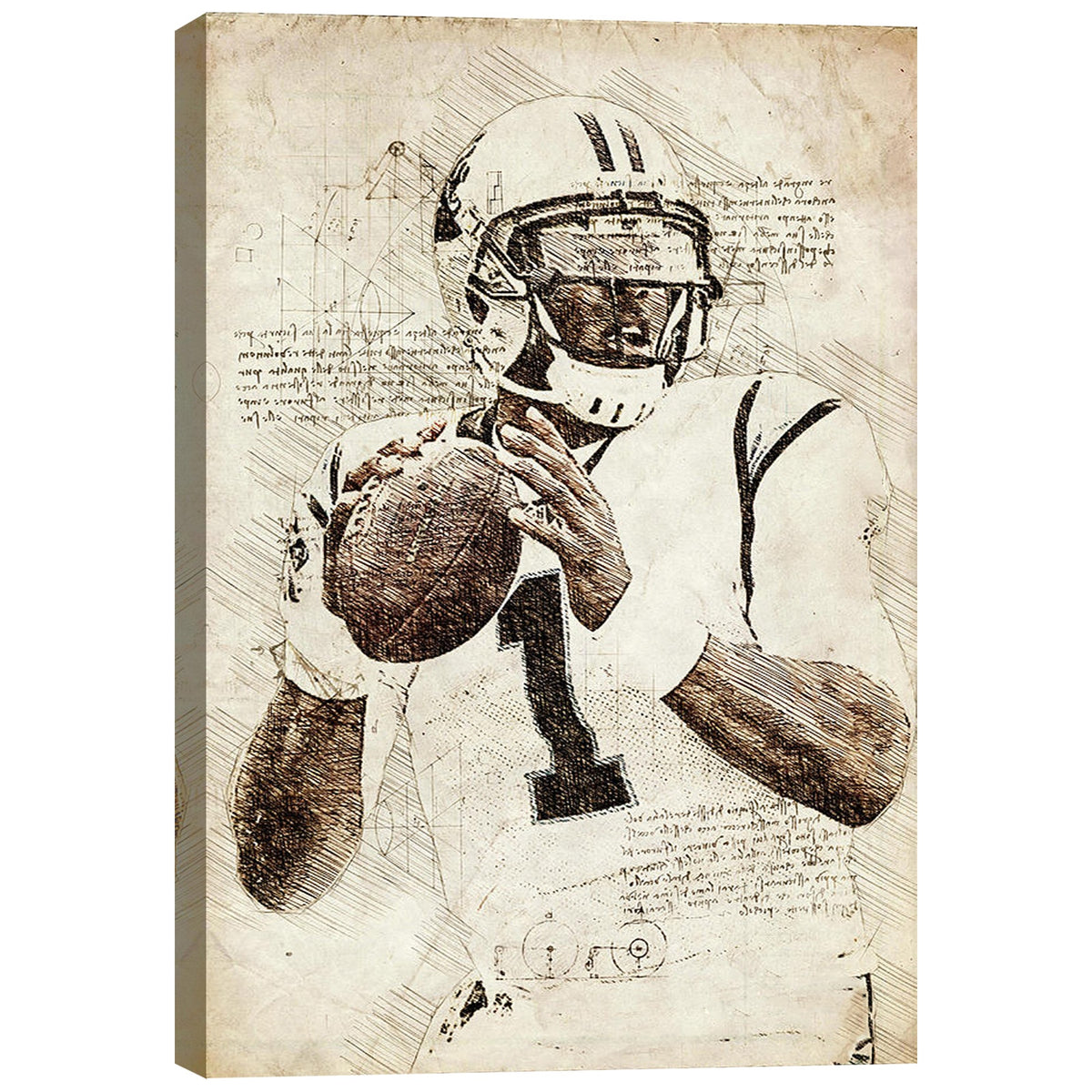 Cam Newton Sports Celebrity Art Deco Poster 7 Canvas Wall Art Poster Decor Gift
