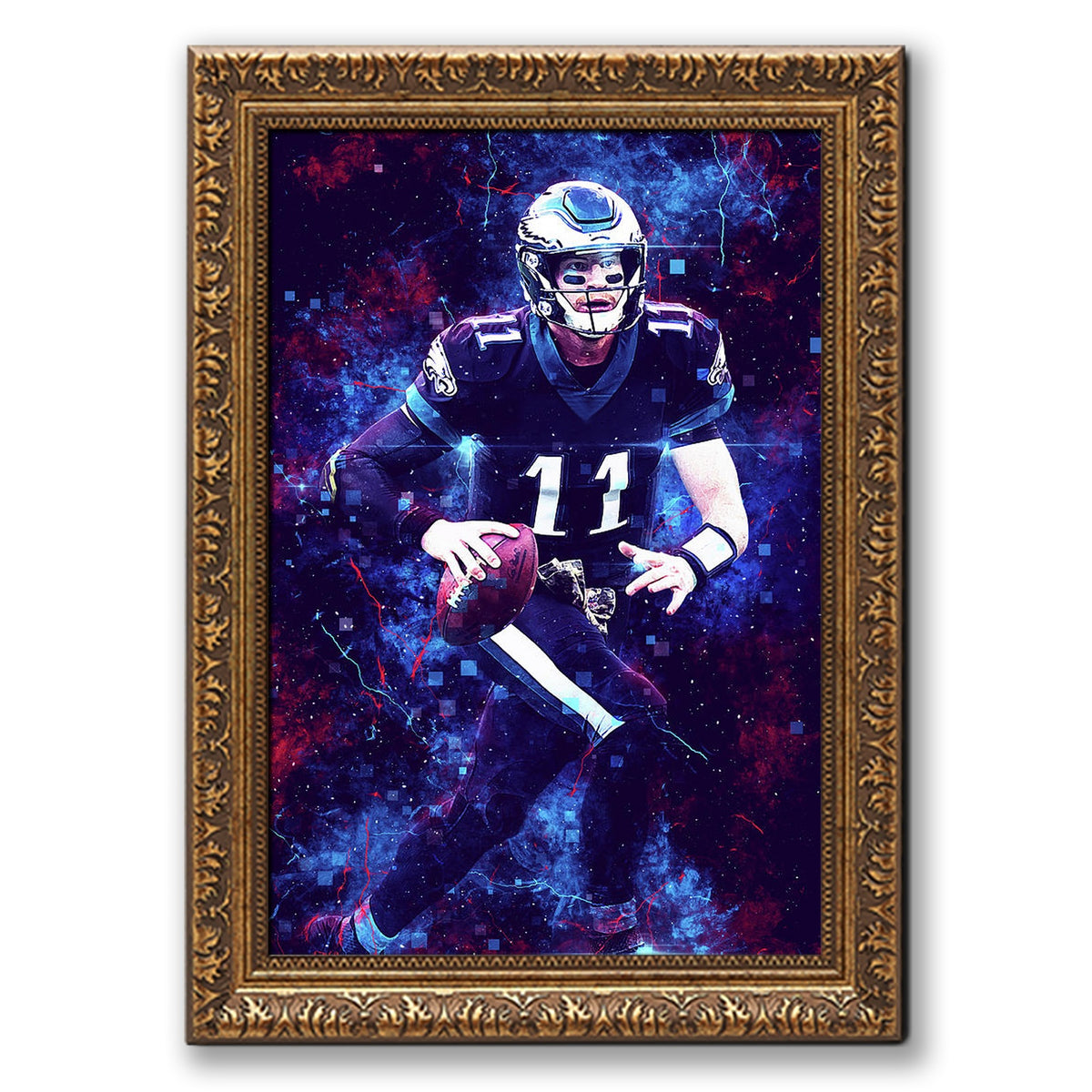 Carson Wentz Sports Celebrity Art Deco Poster 3 Canvas Wall Art Poster Decor Gift