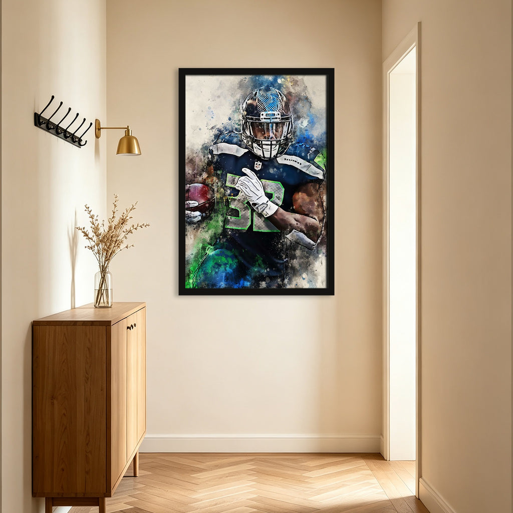 Chris Carson Celebrity Sports Art Poster School Dining Room Decoration 0 Canvas Wall Art Poster Decor Gift