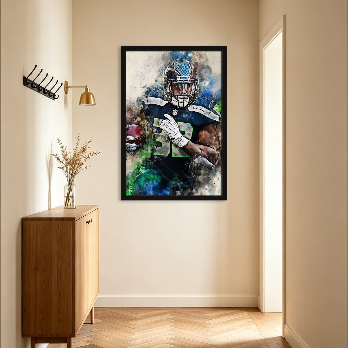 Chris Carson Celebrity Sports Art Poster School Dining Room Decoration 0 Canvas Wall Art Poster Decor Gift