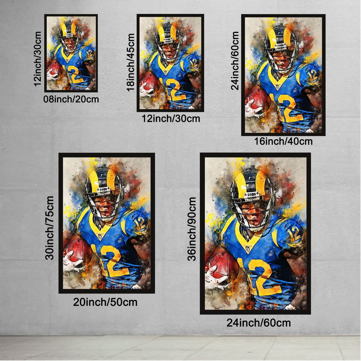 Brandin Cooks Celebrity Sports Art Poster School Dining Room Decoration 2 Canvas Wall Art Poster Decor Gift