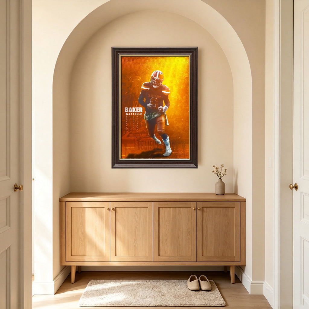 Baker Mayfield Sports Celebrity Art Deco Poster 8 Canvas Wall Art Poster Decor Gift