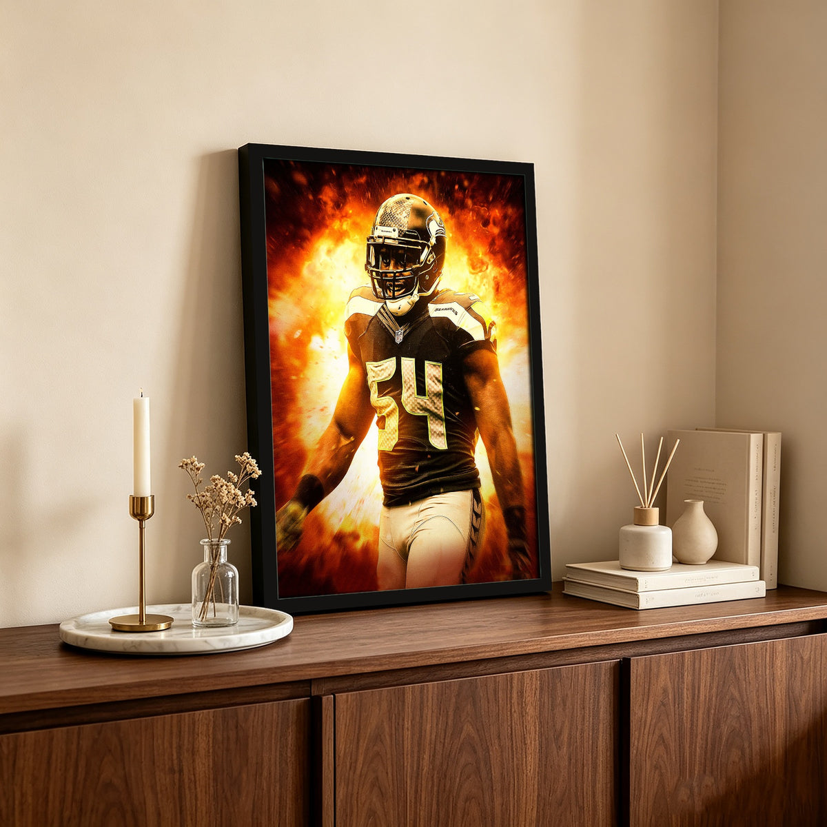 Bobby Wagner Art Sports Decorative Poster School Dormitory 9 Canvas Wall Art Poster Decor Gift