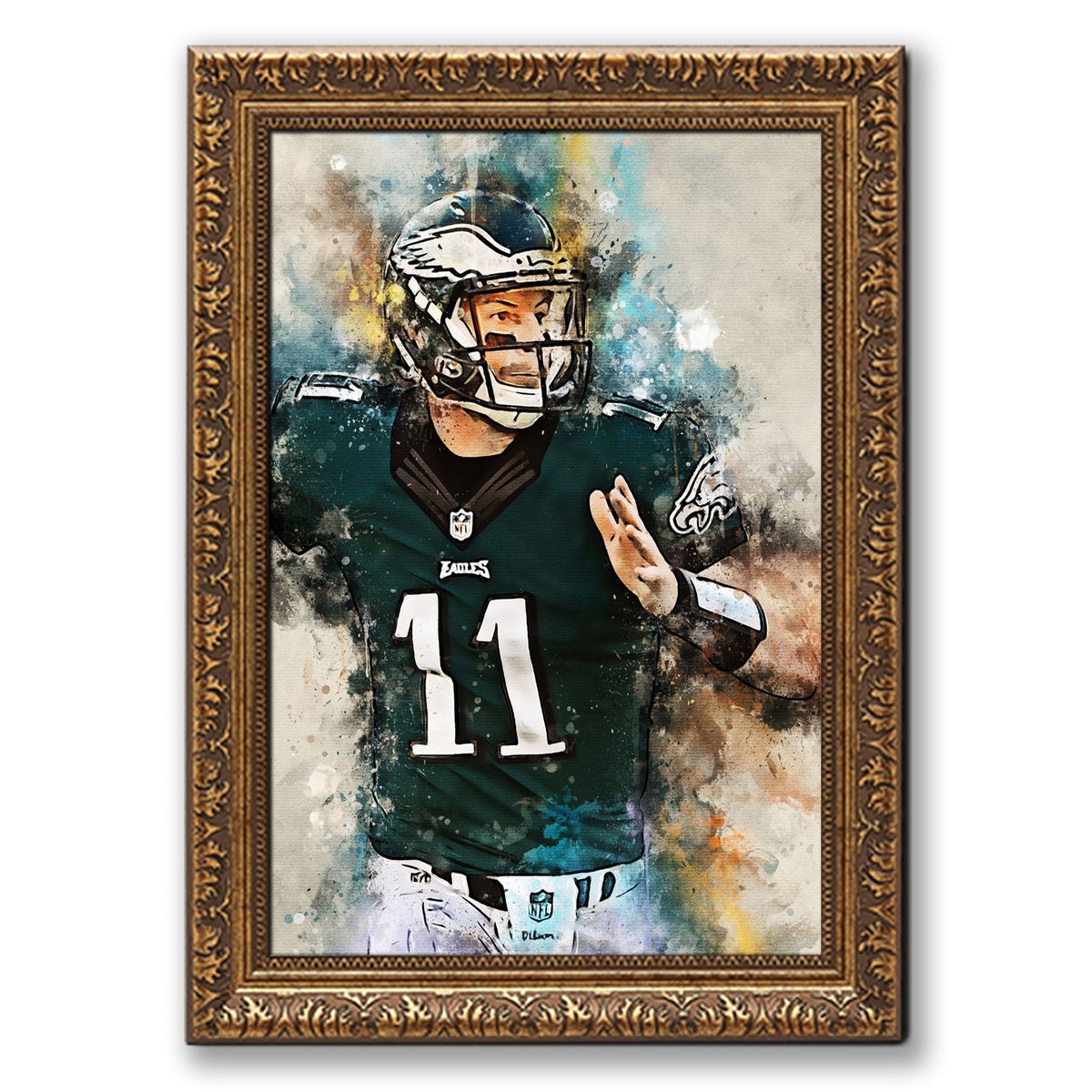 Carson Wentz Celebrity Sports Art Poster School Dining Room Decoration 2 Canvas Wall Art Poster Decor Gift