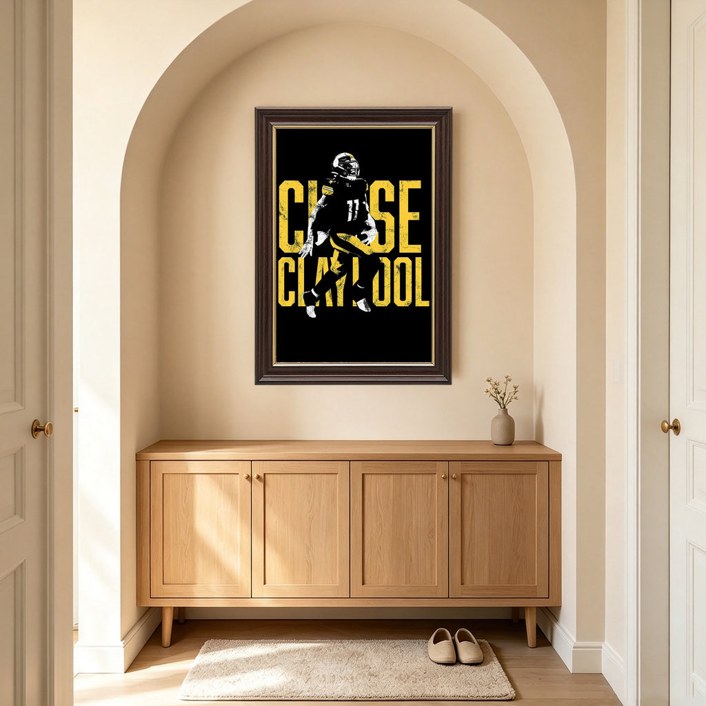 Chase Claypool Sports Celebrity Art Deco Poster 2 Canvas Wall Art Poster Decor Gift