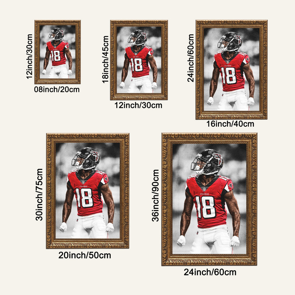 Calvin Ridley Art Sports Decorative Poster School Dormitory 9 Canvas Wall Art Poster Decor Gift