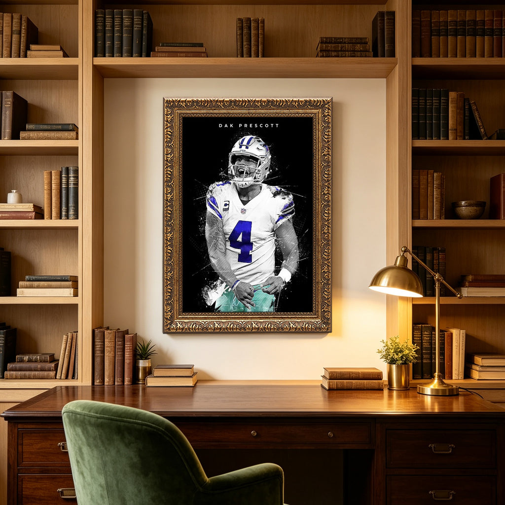 Dak Prescott Art Poster 1 Canvas Wall Art Poster Decor Gift