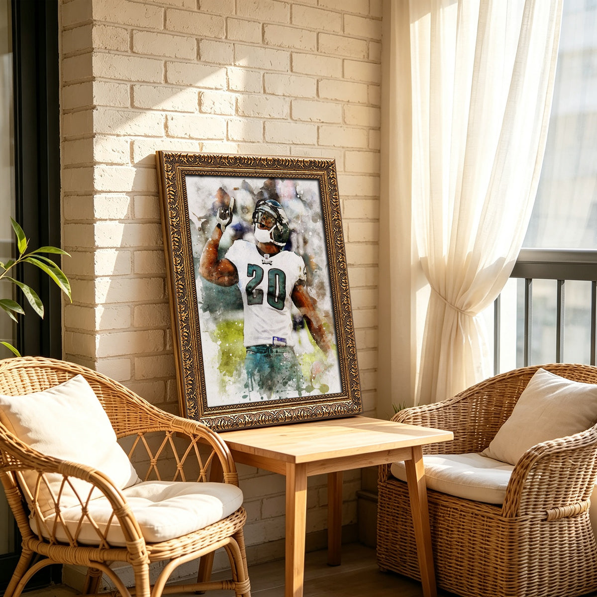 Brian Dawkins Art Poster 9 Canvas Wall Art Poster Decor Gift