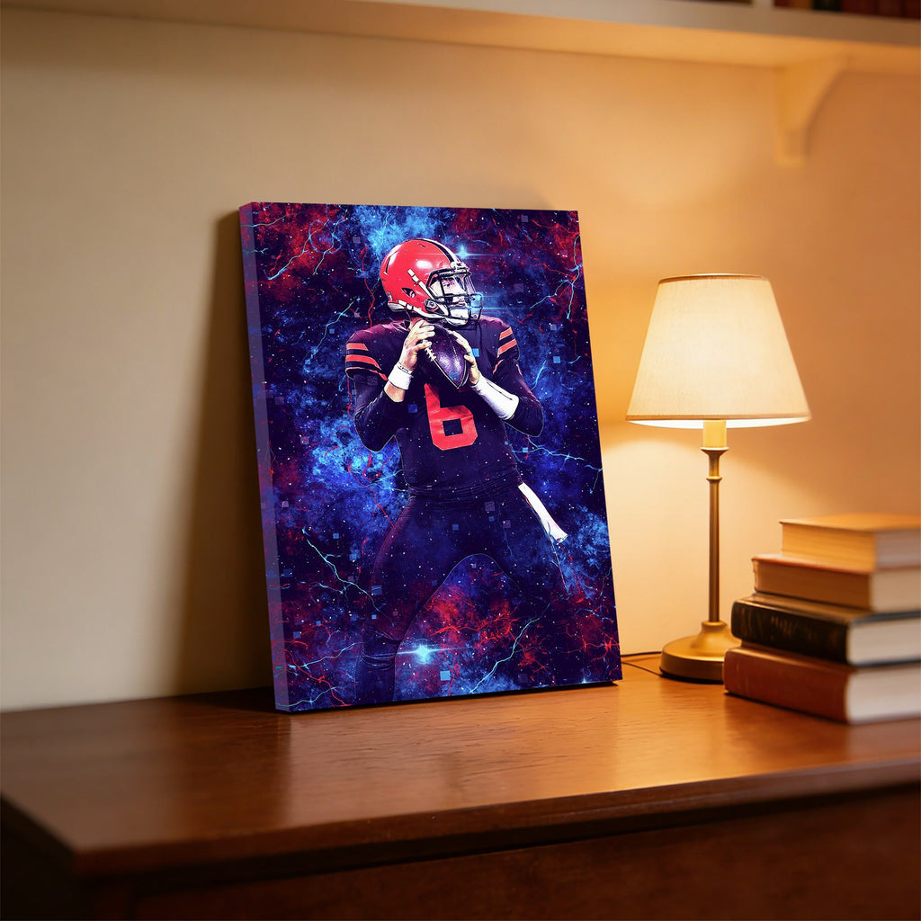 Baker Mayfield Sports Celebrity Art Deco Poster 2 Canvas Wall Art Poster Decor Gift