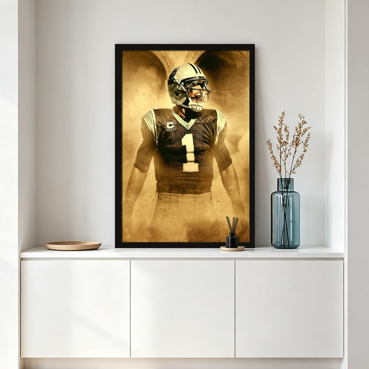 Cam Newton Art Sports Decorative Poster School Dormitory 9 Canvas Wall Art Poster Decor Gift