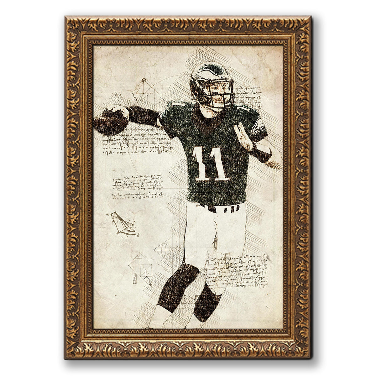 Carson Wentz Sports Celebrity Art Deco Poster 4 Canvas Wall Art Poster Decor Gift