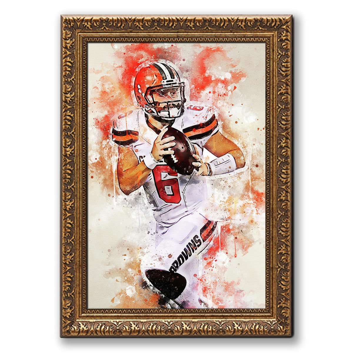 Baker Mayfield Sports Celebrity Art Deco Poster 5 Canvas Wall Art Poster Decor Gift