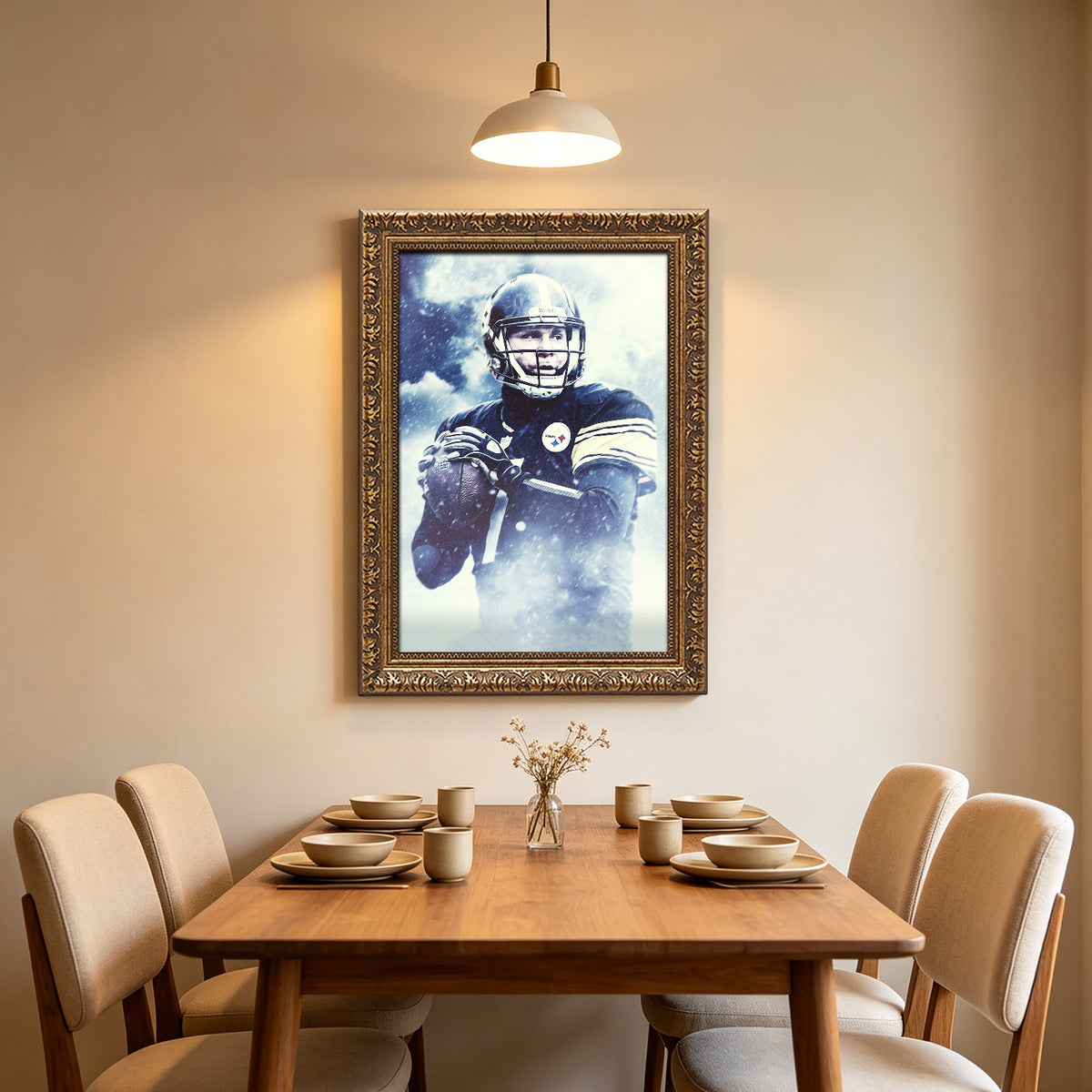 Ben Roethlisberger Art Sports Decorative Poster School Dormitory 1 Canvas Wall Art Poster Decor Gift