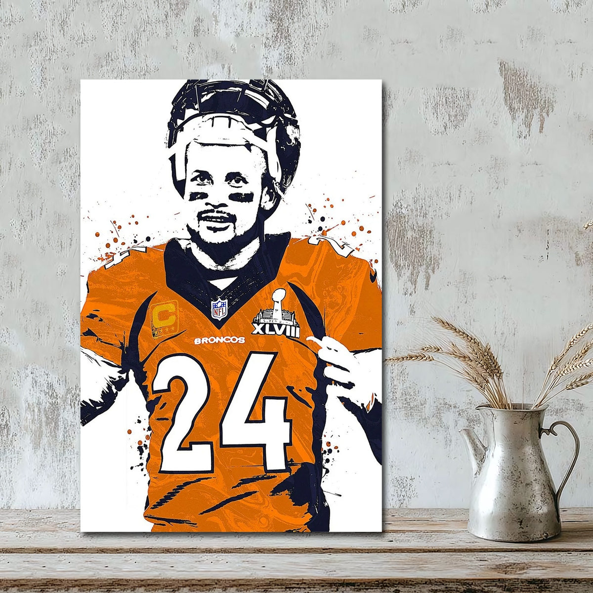 Champ Bailey Art Poster 1 Canvas Wall Art Poster Decor Gift