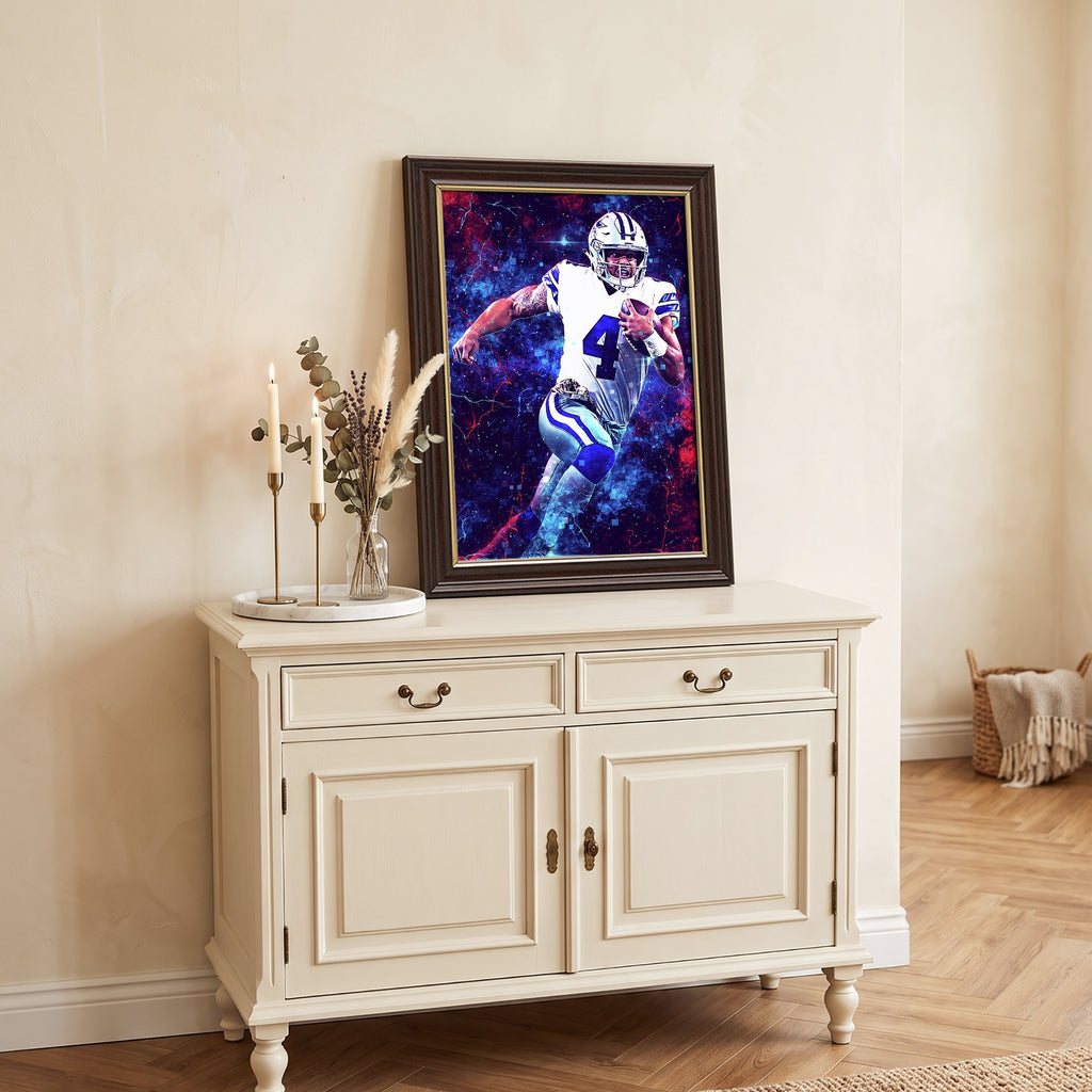 Dak Prescott Sports Celebrity Art Deco Poster 1 Canvas Wall Art Poster Decor Gift