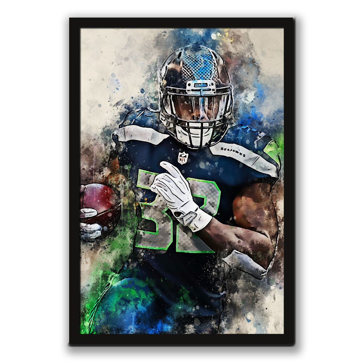 Chris Carson Celebrity Sports Art Poster School Dining Room Decoration 0 Canvas Wall Art Poster Decor Gift