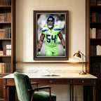 Bobby Wagner Art Sports Decorative Poster School Dormitory 7 Canvas Wall Art Poster Decor Gift