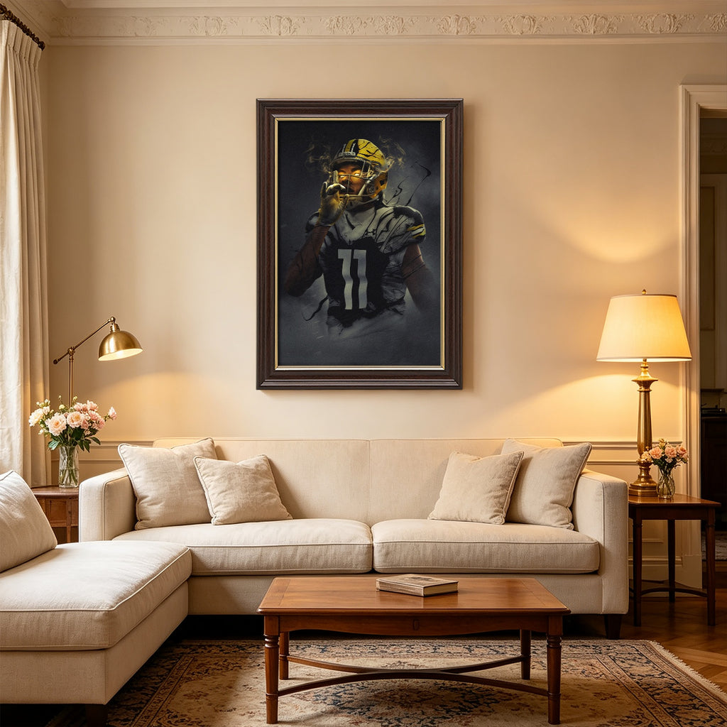 Chase Claypool Art Sports Decorative Poster School Dormitory 0 Canvas Wall Art Poster Decor Gift