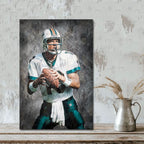 Dan Marino Celebrity Sports Art Poster School Dining Room Decoration 0 Canvas Wall Art Poster Decor Gift
