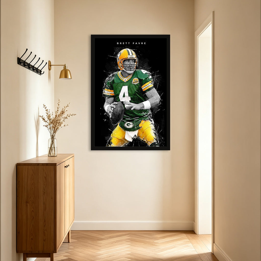 Brett Favre Art Poster 1 Canvas Wall Art Poster Decor Gift