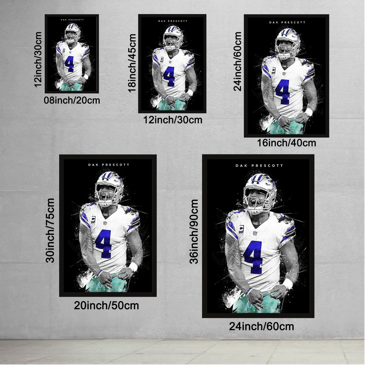 Dak Prescott Art Poster 1 Canvas Wall Art Poster Decor Gift