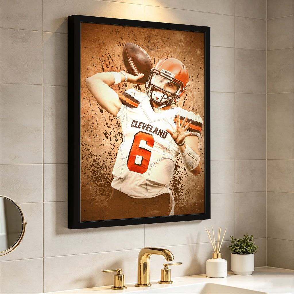 Baker Mayfield Sports Celebrity Art Deco Poster 11 Canvas Wall Art Poster Decor Gift