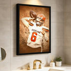 Baker Mayfield Sports Celebrity Art Deco Poster 11 Canvas Wall Art Poster Decor Gift