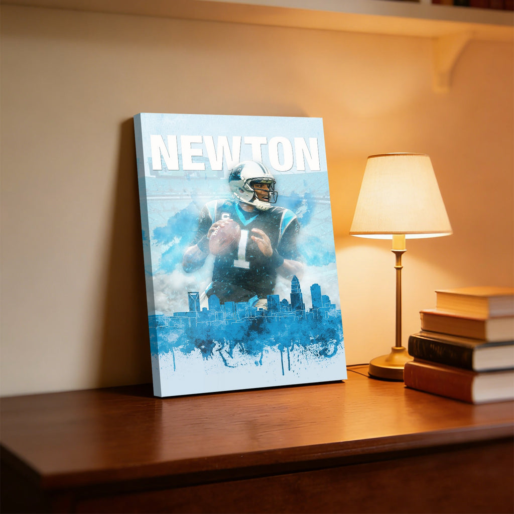 Cam Newton Sports Celebrity Art Deco Poster 4 Canvas Wall Art Poster Decor Gift