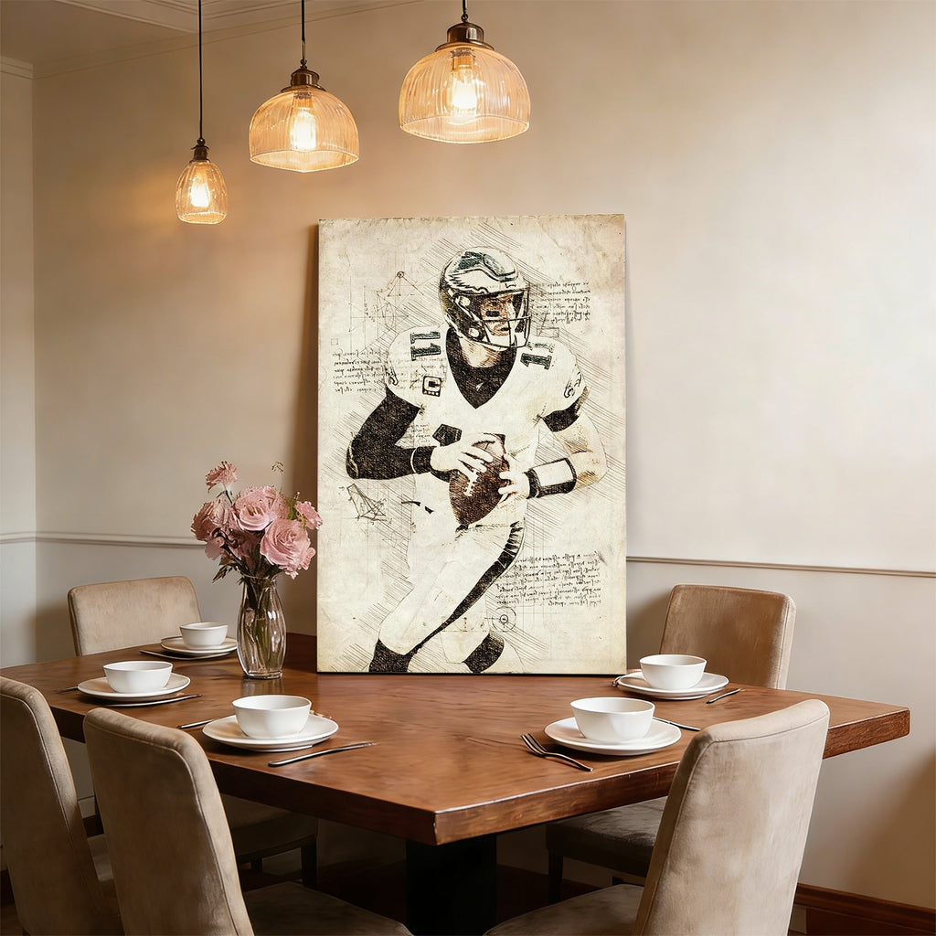 Carson Wentz Sports Celebrity Art Deco Poster 5 Canvas Wall Art Poster Decor Gift