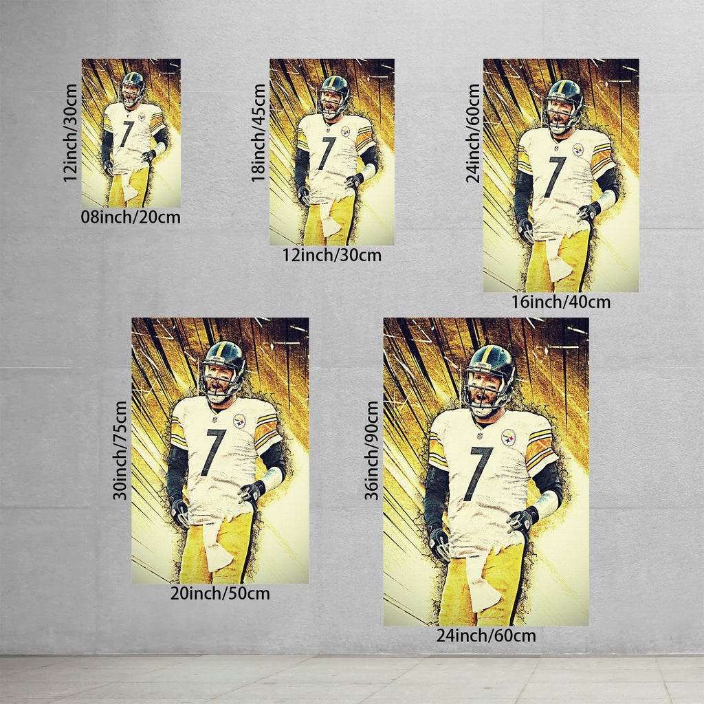 Ben Roethlisberger Celebrity Sports Art Poster School Dining Room Decoration 5 Canvas Wall Art Poster Decor Gift