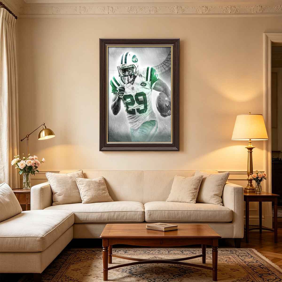 Bilal Powell Art Sports Decorative Poster School Dormitory 0 Canvas Wall Art Poster Decor Gift
