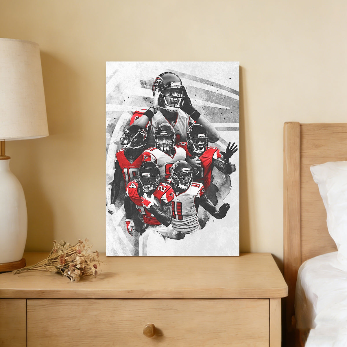 Calvin Ridley Austin Hooper Mohamed Sanu Sr Matt Ryan Celebrity Sports Art Poster School Dining Room Decoration 2 Canvas Wall Art Poster Decor Gift