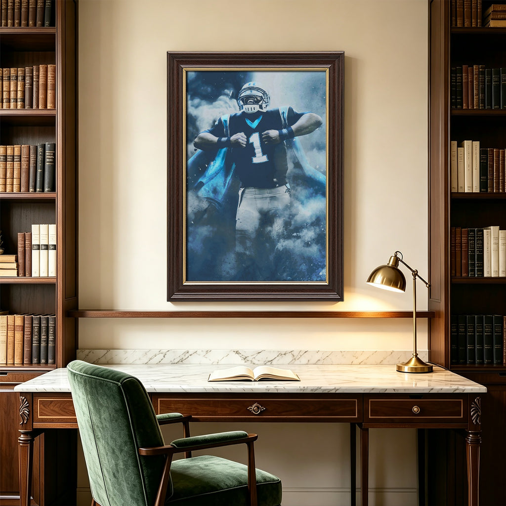 Cam Newton Sports Celebrity Art Deco Poster 2 Canvas Wall Art Poster Decor Gift