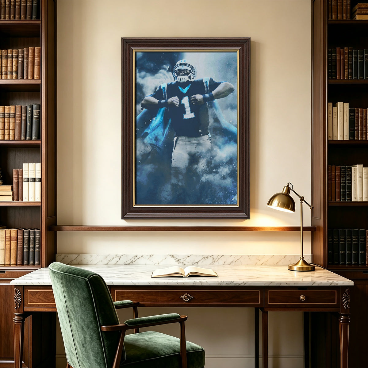 Cam Newton Sports Celebrity Art Deco Poster 2 Canvas Wall Art Poster Decor Gift