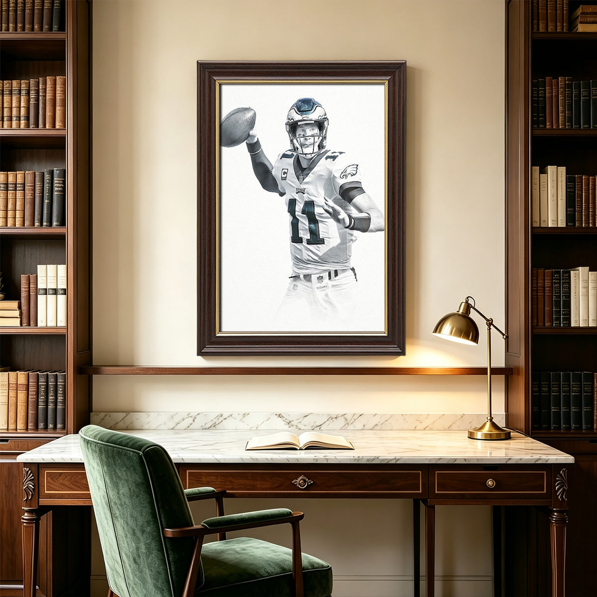 Carson Wentz Art Sports Decorative Poster School Dormitory 9 Canvas Wall Art Poster Decor Gift