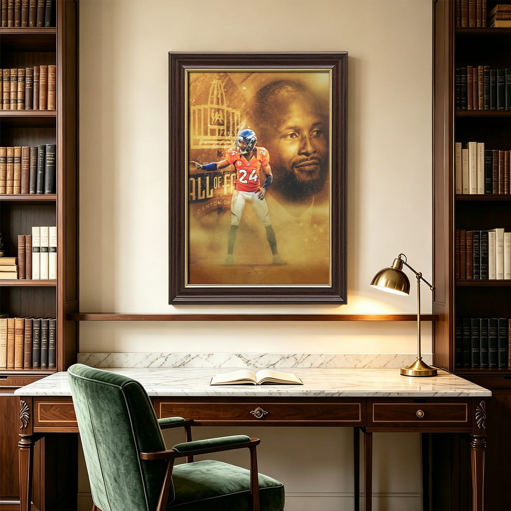 Champ Bailey Art Sports Decorative Poster School Dormitory 4 Canvas Wall Art Poster Decor Gift