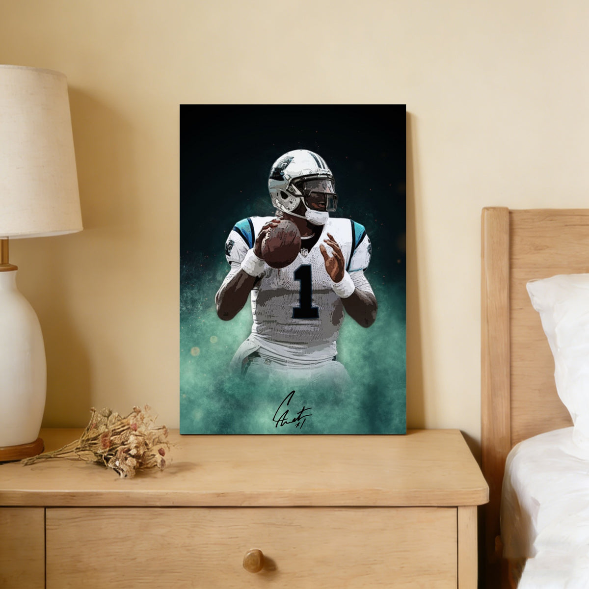 Cam Newton Celebrity Sports Art Poster School Dining Room Decoration 4 Canvas Wall Art Poster Decor Gift