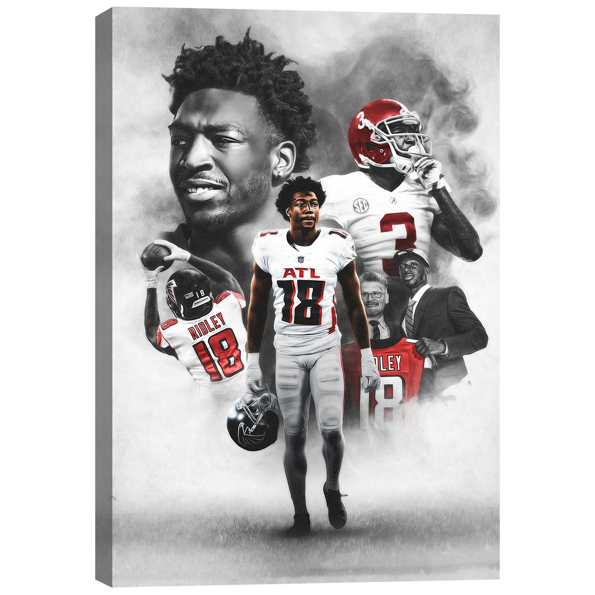 Calvin Ridley Art Sports Decorative Poster School Dormitory 8 Canvas Wall Art Poster Decor Gift