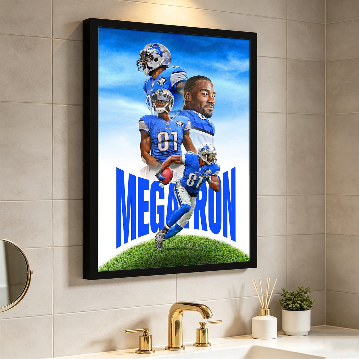 Calvin Johnson Celebrity Sports Art Poster School Dining Room Decoration 6 Canvas Wall Art Poster Decor Gift