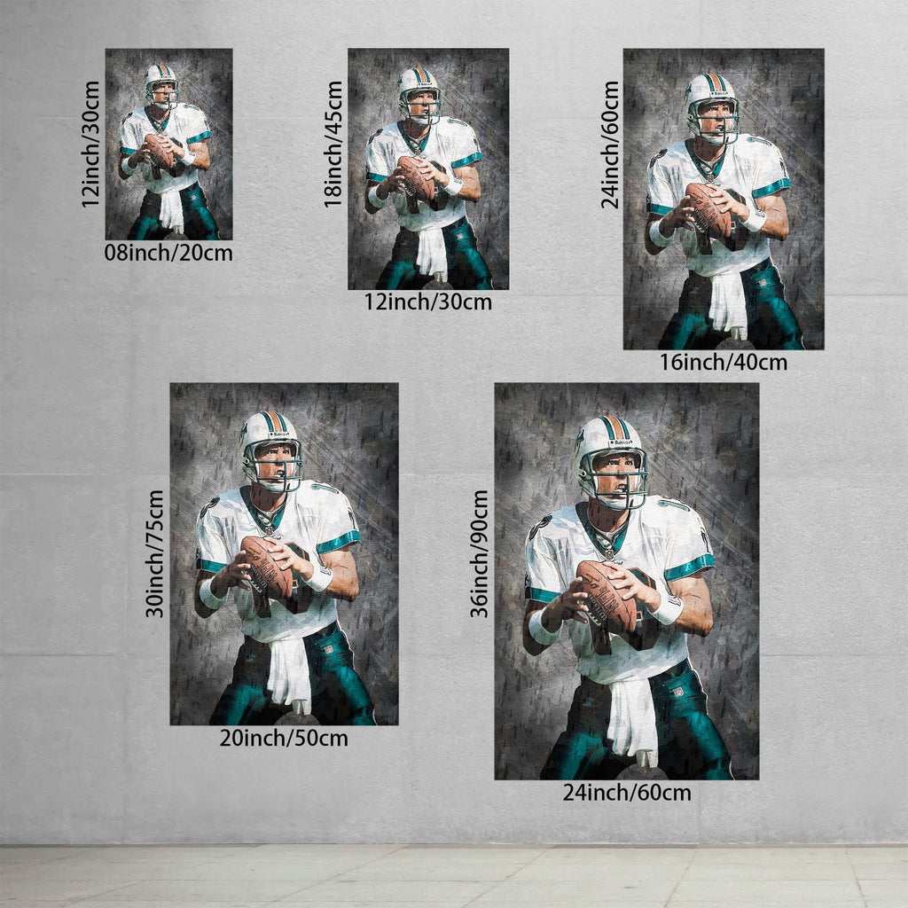 Dan Marino Celebrity Sports Art Poster School Dining Room Decoration 0 Canvas Wall Art Poster Decor Gift