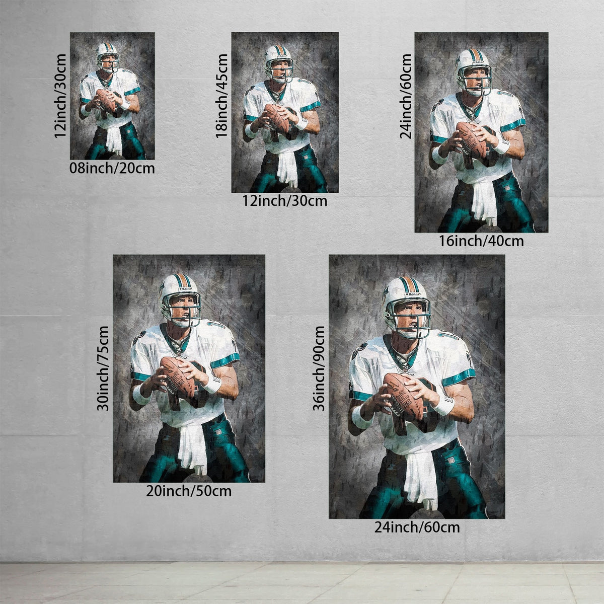 Dan Marino Celebrity Sports Art Poster School Dining Room Decoration 0 Canvas Wall Art Poster Decor Gift