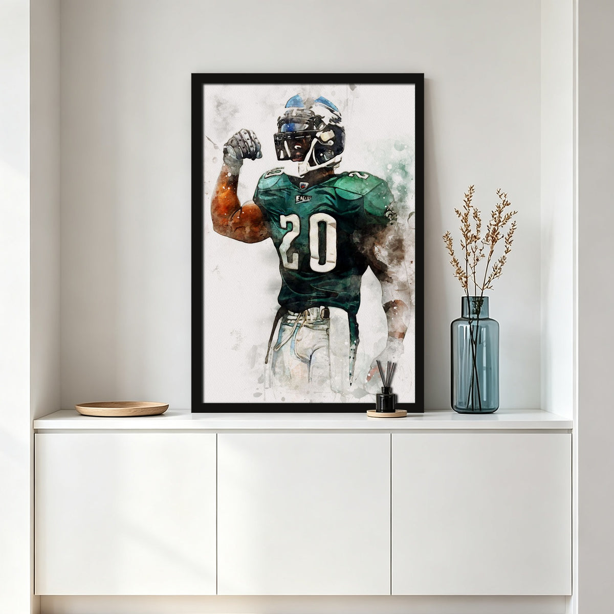 Brian Dawkins Art Poster 3 Canvas Wall Art Poster Decor Gift