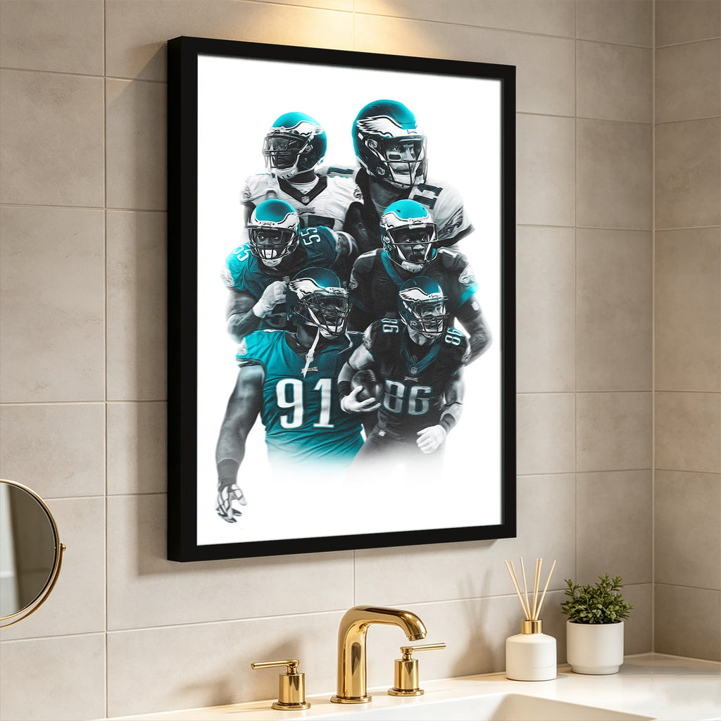 Carson Wentz Alshon Jeffery Art Sports Decorative Poster School Dormitory 6 Canvas Wall Art Poster Decor Gift
