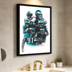 Carson Wentz Alshon Jeffery Art Sports Decorative Poster School Dormitory 6 Canvas Wall Art Poster Decor Gift