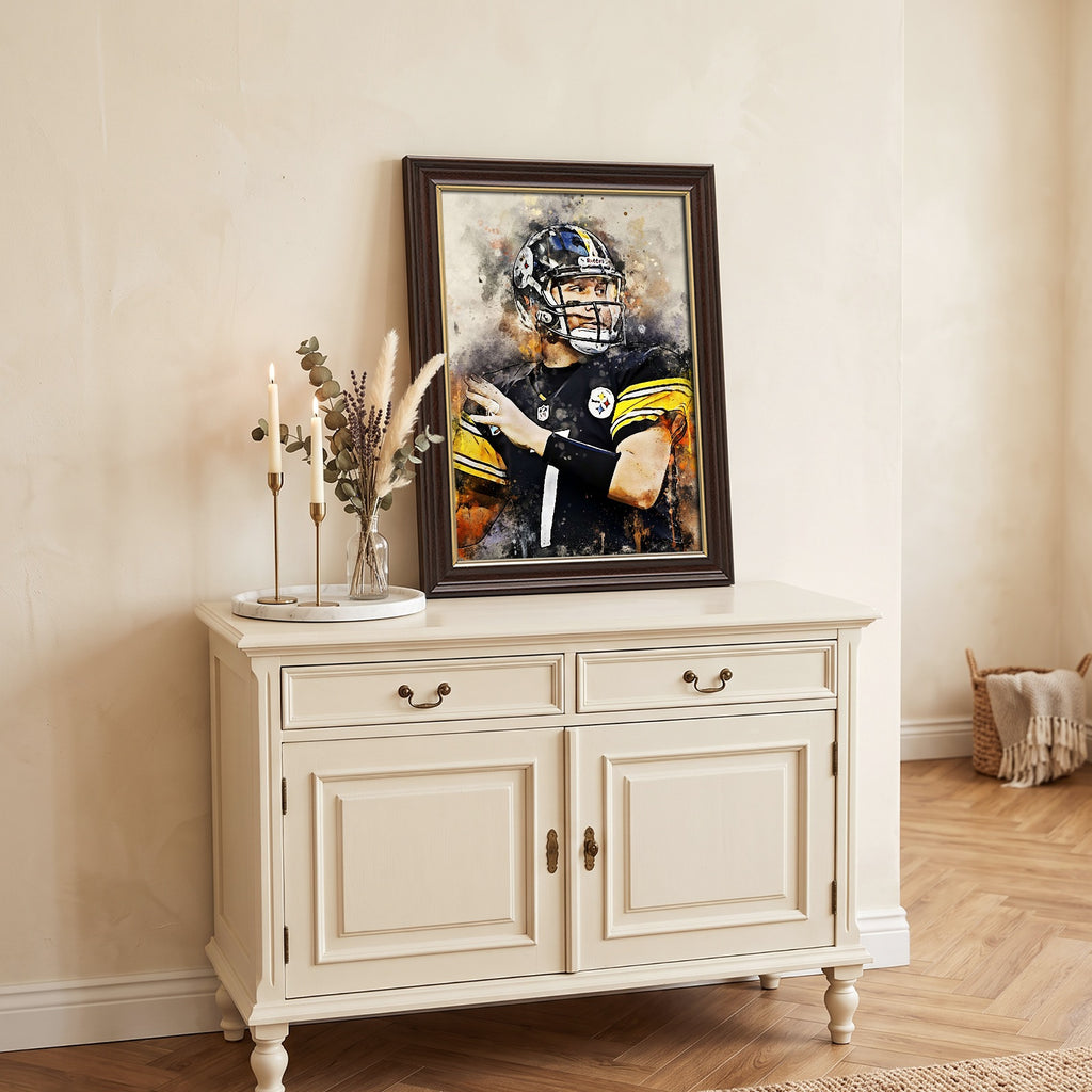 Ben Roethlisberger Celebrity Sports Art Poster School Dining Room Decoration 6 Canvas Wall Art Poster Decor Gift