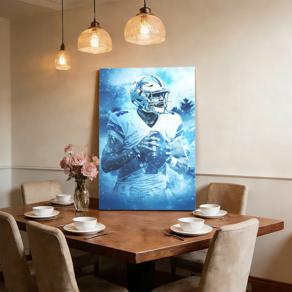 Dak Prescott Art Sports Decorative Poster School Dormitory 7 Canvas Wall Art Poster Decor Gift