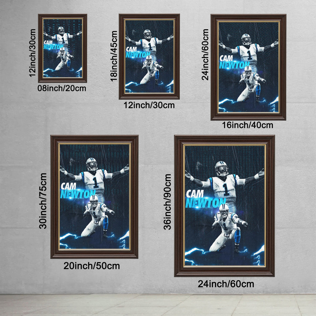 Cam Newton Sports Celebrity Art Deco Poster 5 Canvas Wall Art Poster Decor Gift