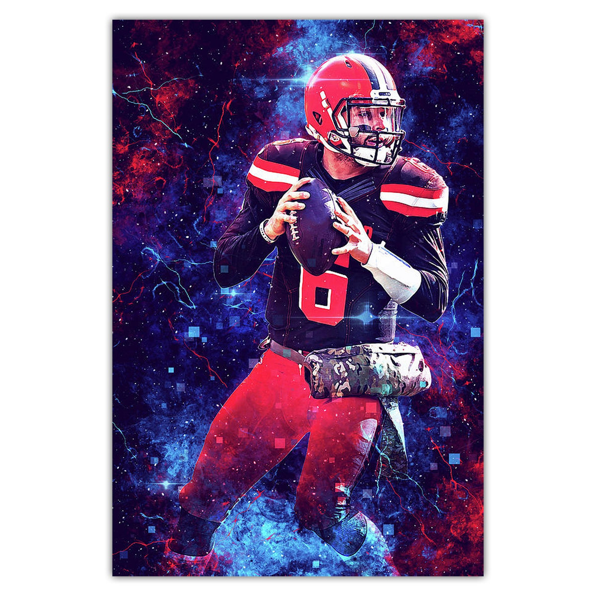 Baker Mayfield Sports Celebrity Art Deco Poster 3 Canvas Wall Art Poster Decor Gift